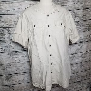 Eddie bauer Classic Fit Button Down Short Sleeve Shirt Size TXXXL.Pit to pit a